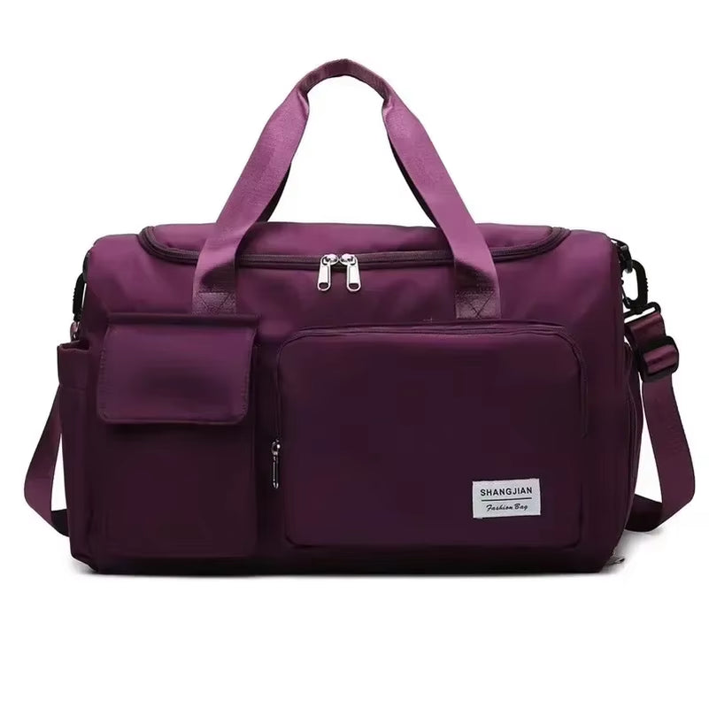 Versatile Large Capacity Gym Duffle Bag with Shoe Compartment - Perfect for Weekend Getaways and Fitness Adventures