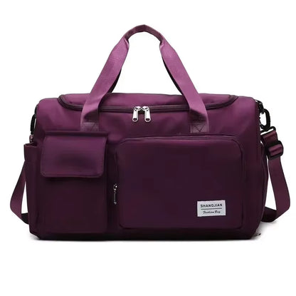 Versatile Large Capacity Gym Duffle Bag with Shoe Compartment - Perfect for Weekend Getaways and Fitness Adventures