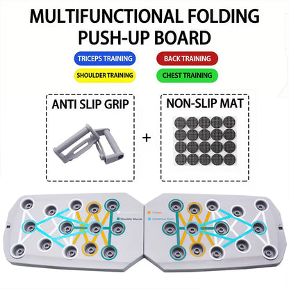Portable Multifunctional Push-Up Board Set – Foldable Home Workout System for Chest, Arms, Abs & Back